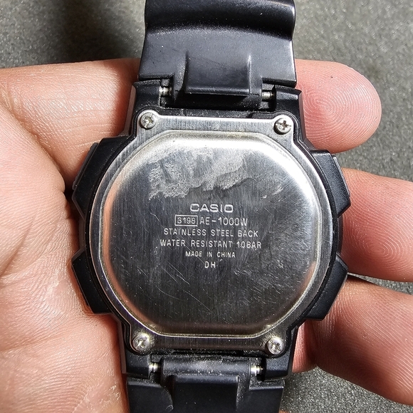 CASIO AE-1000W 3198 Men’s Quartz World Time Digital WR 100M Watch Working shows - Picture 8 of 9